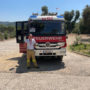 Alexander Rabold bei Waldbrandeinsatz in Griechenland